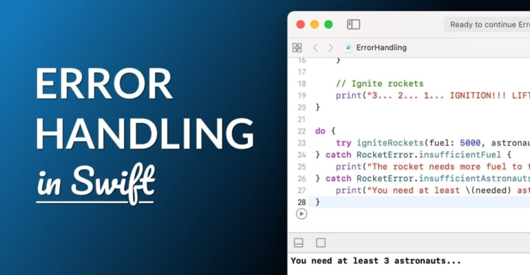 Error Handling with Try and Catch in Swift