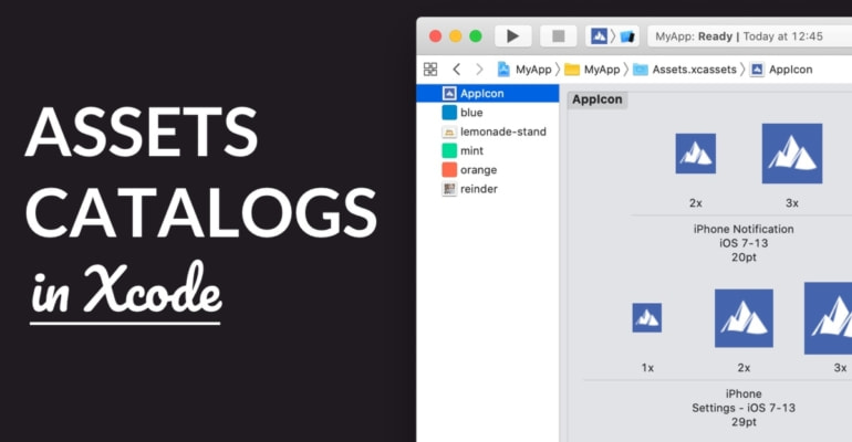 Working with Assets Catalogs in Xcode